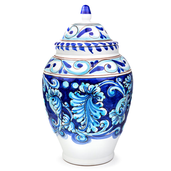 Vase with lid - Isola blu