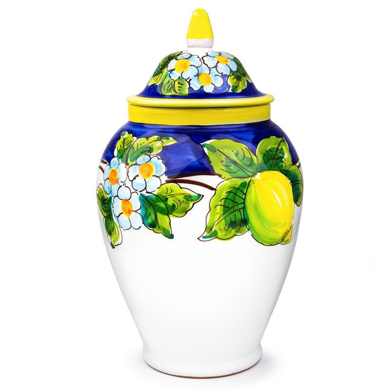 Vase with lid - Limoni felici